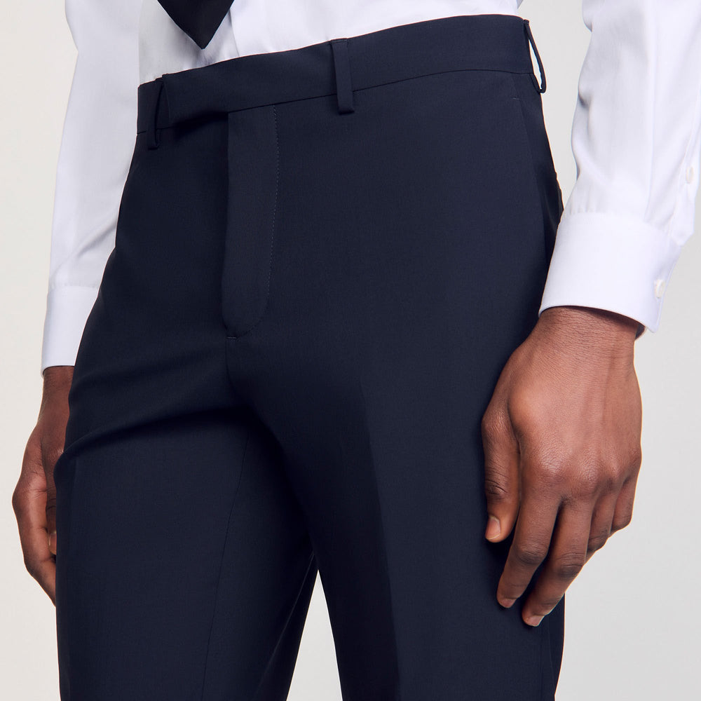 Sandro / Wool suit trousers Navy Blue
