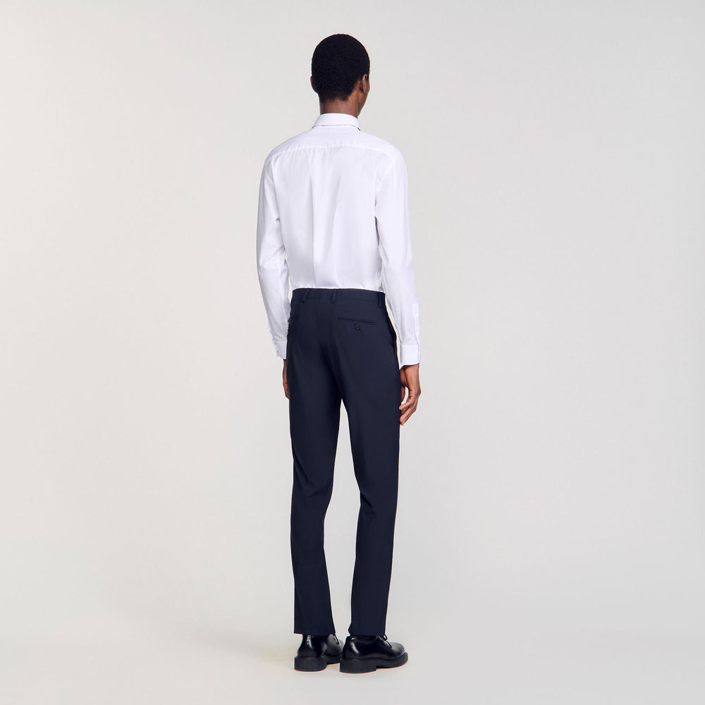 Sandro / Wool suit trousers Navy Blue