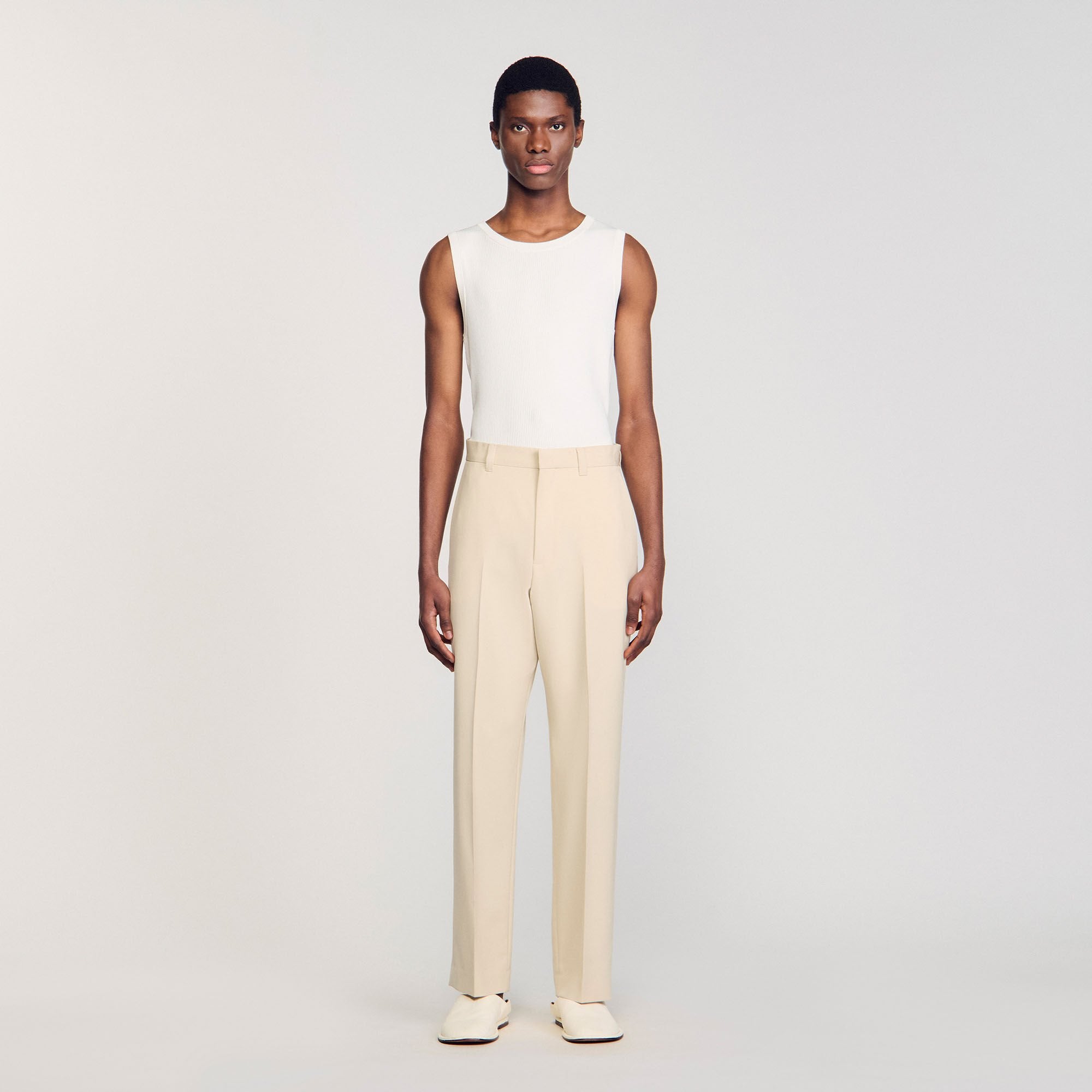 Sandro / Wool suit trousers Oats