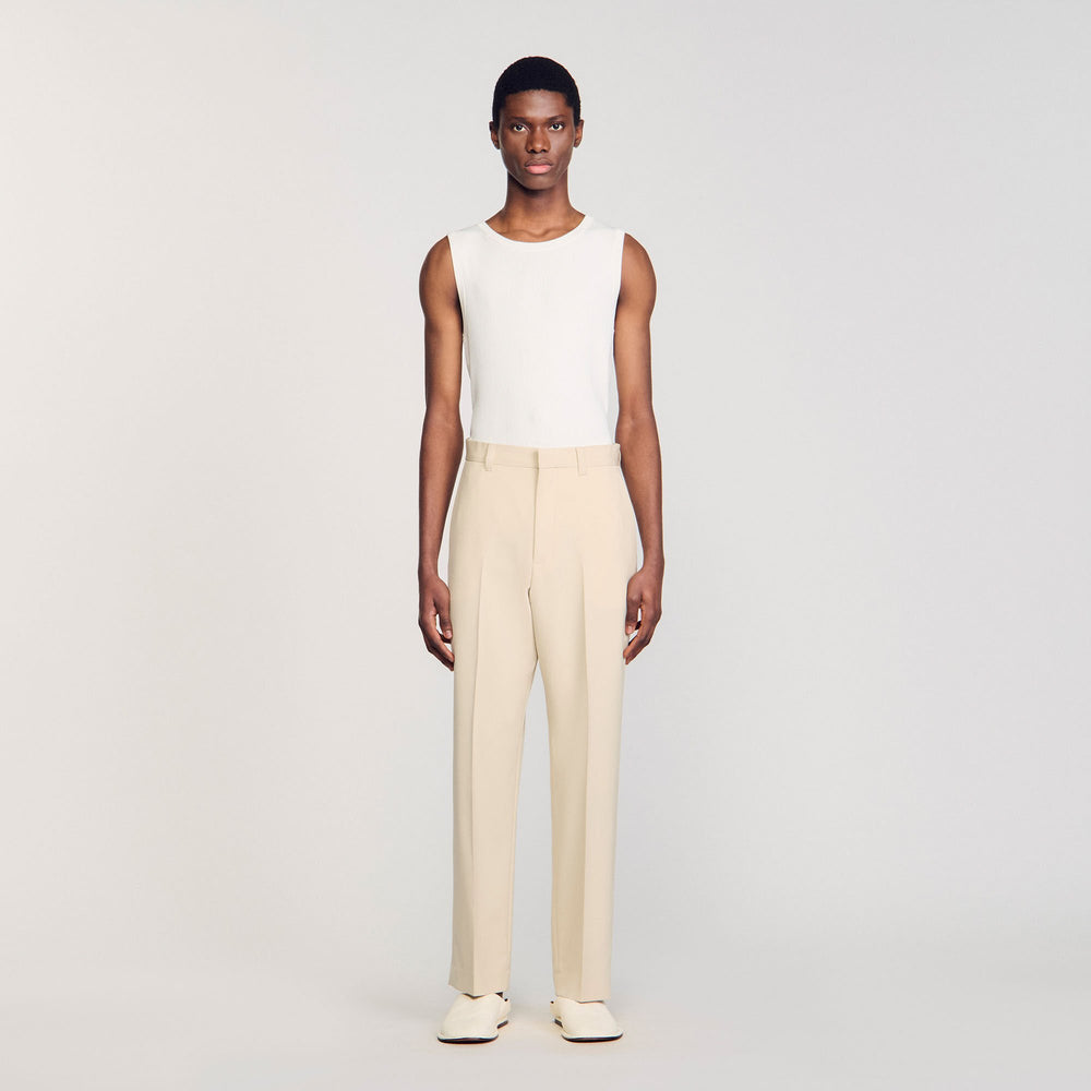 Sandro / Wool suit trousers Oats