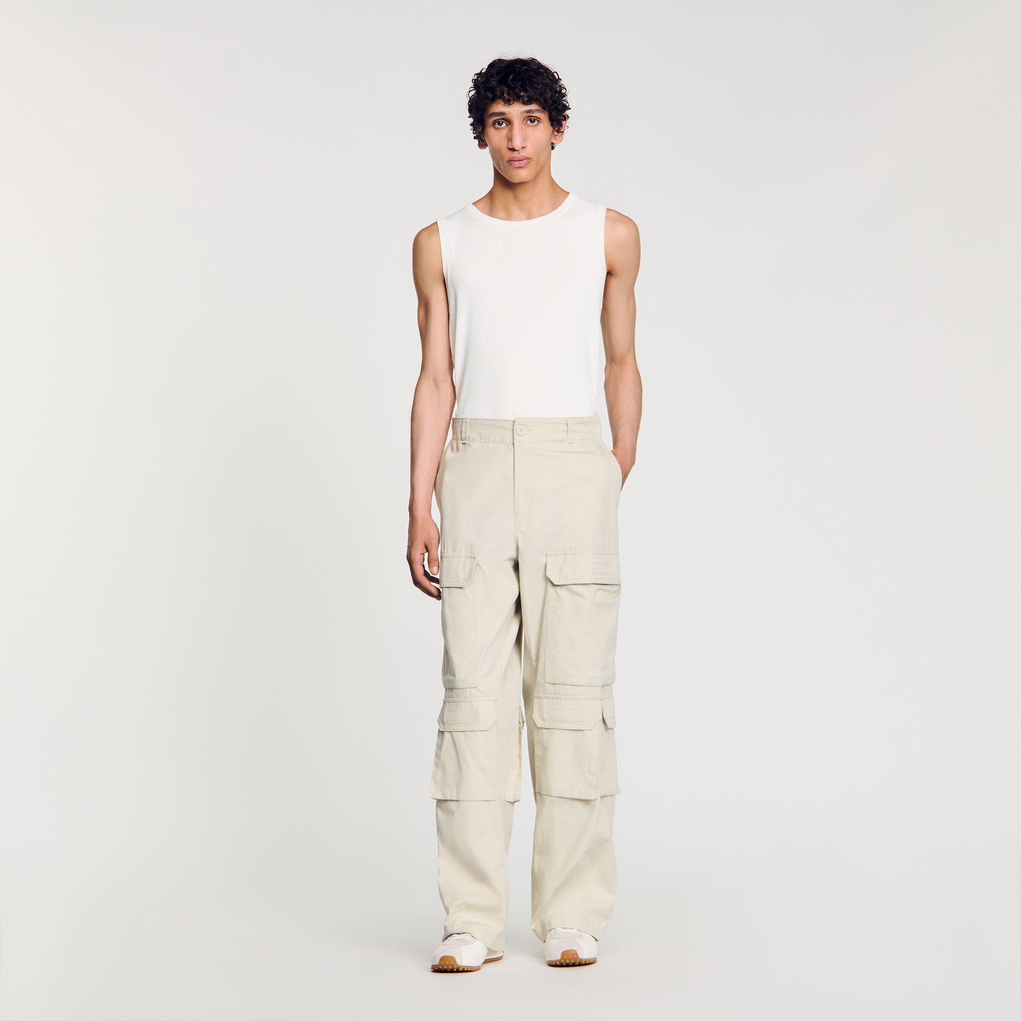 Sandro / Cargo trousers Aluminum