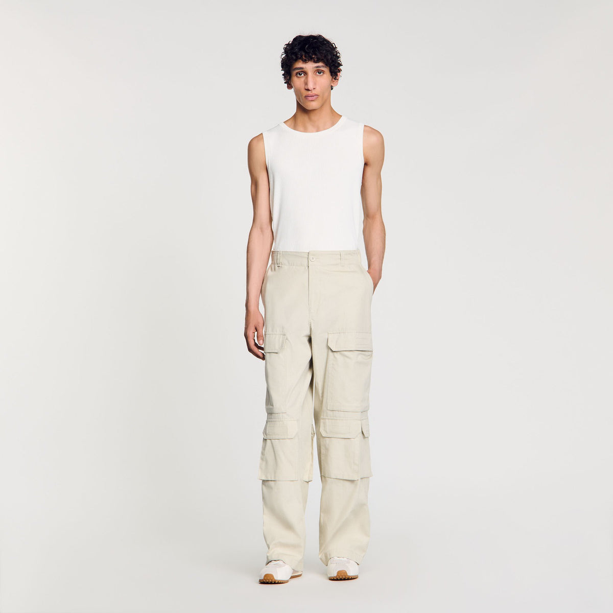 Sandro / Cargo trousers Aluminum