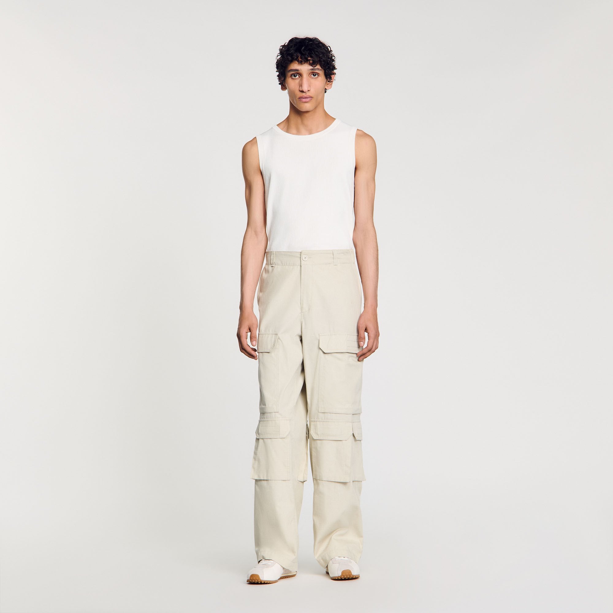 Sandro / Cargo trousers Aluminum