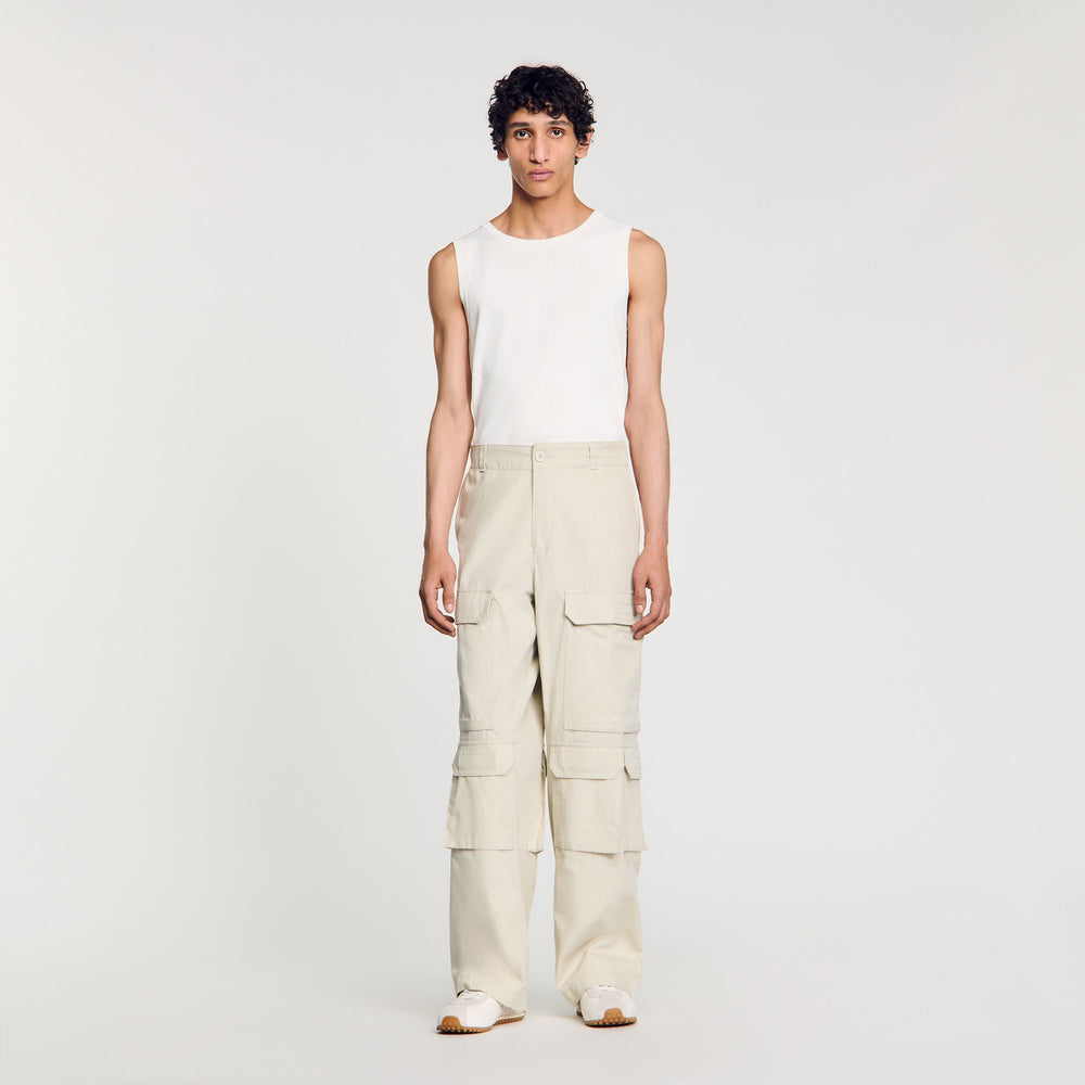 Sandro / Cargo trousers Aluminum