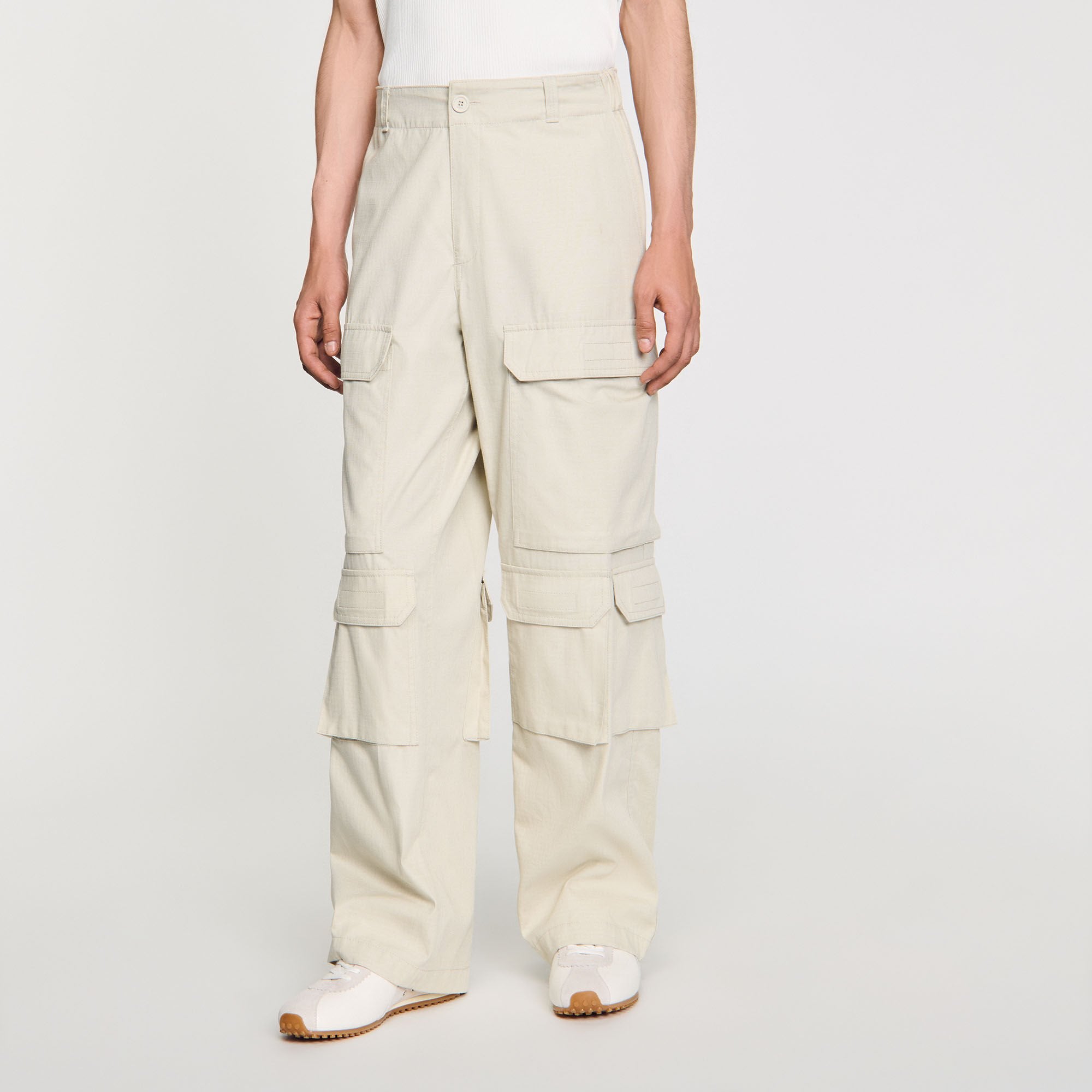 Sandro / Cargo trousers Aluminum
