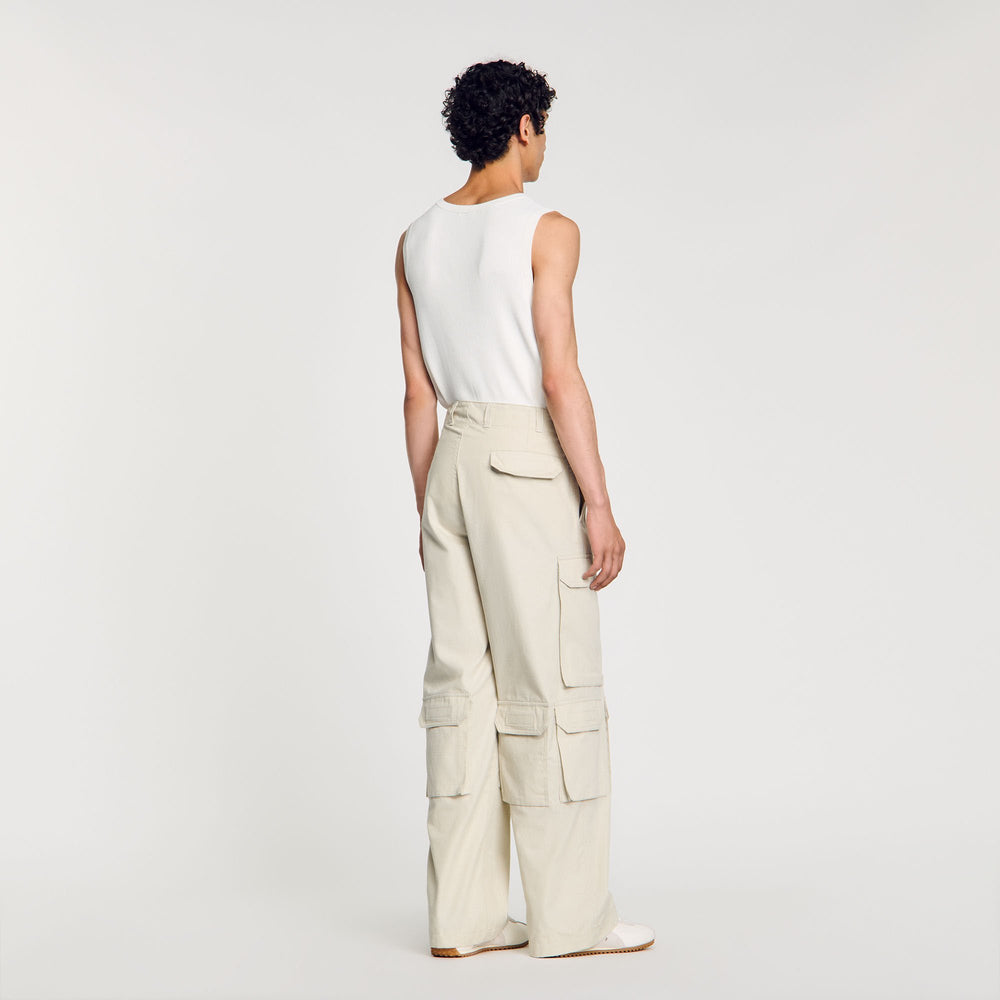 Sandro / Cargo trousers Aluminum