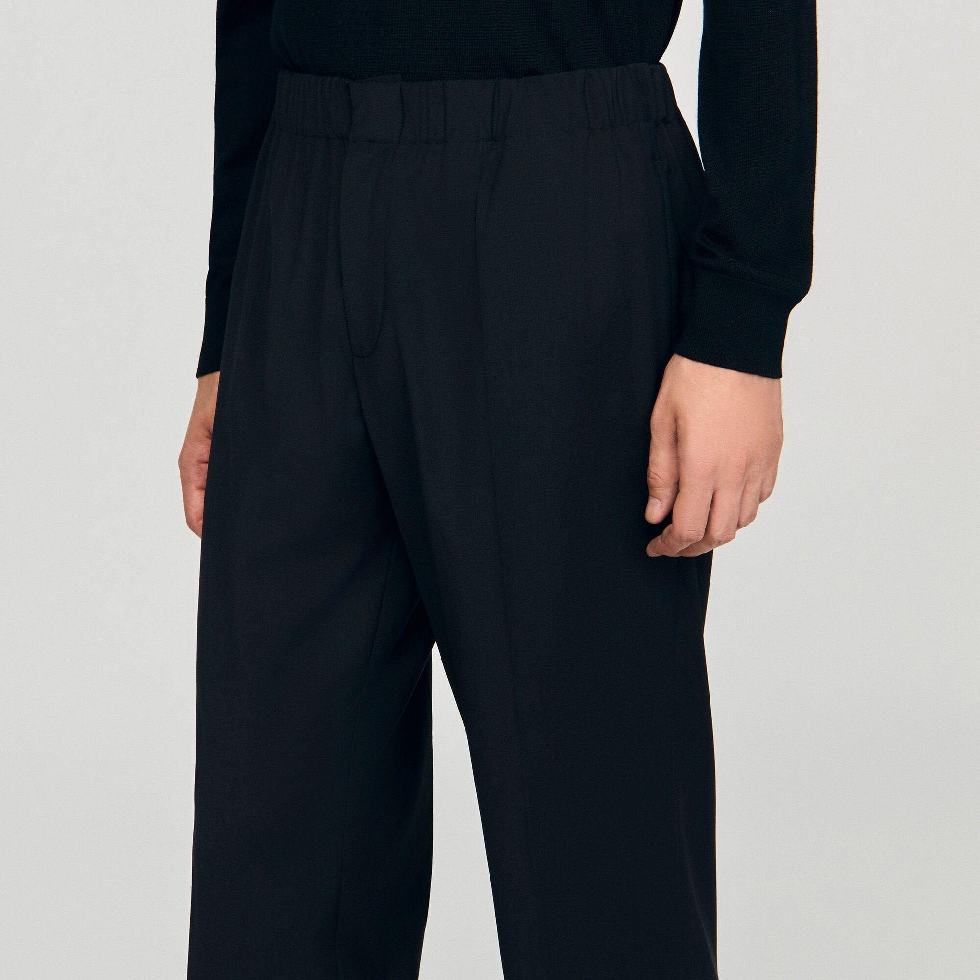 Sandro / Wide-leg trousers Black
