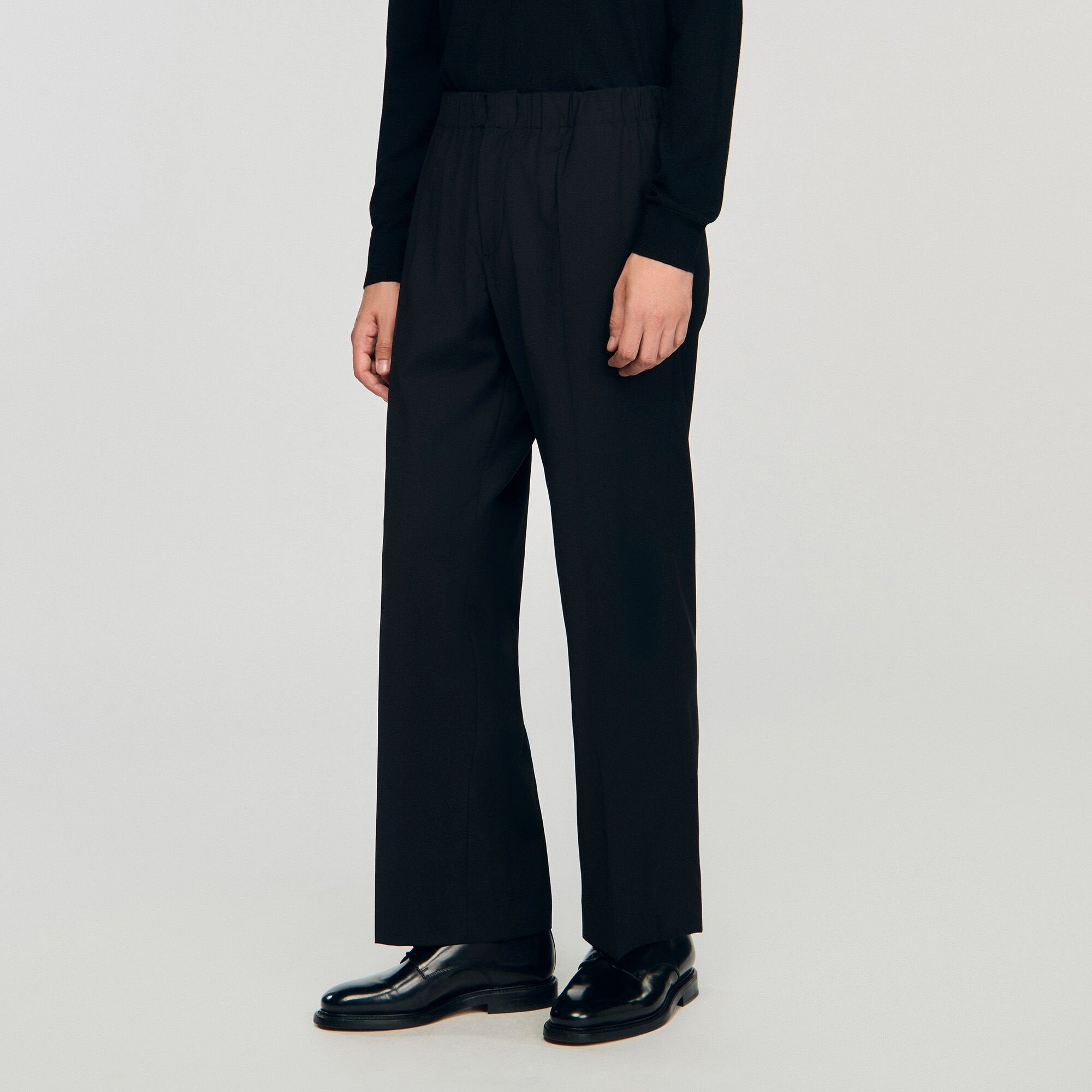 Sandro / Wide-leg trousers Black