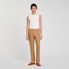 Sandro / Linen trousers Dark Sand