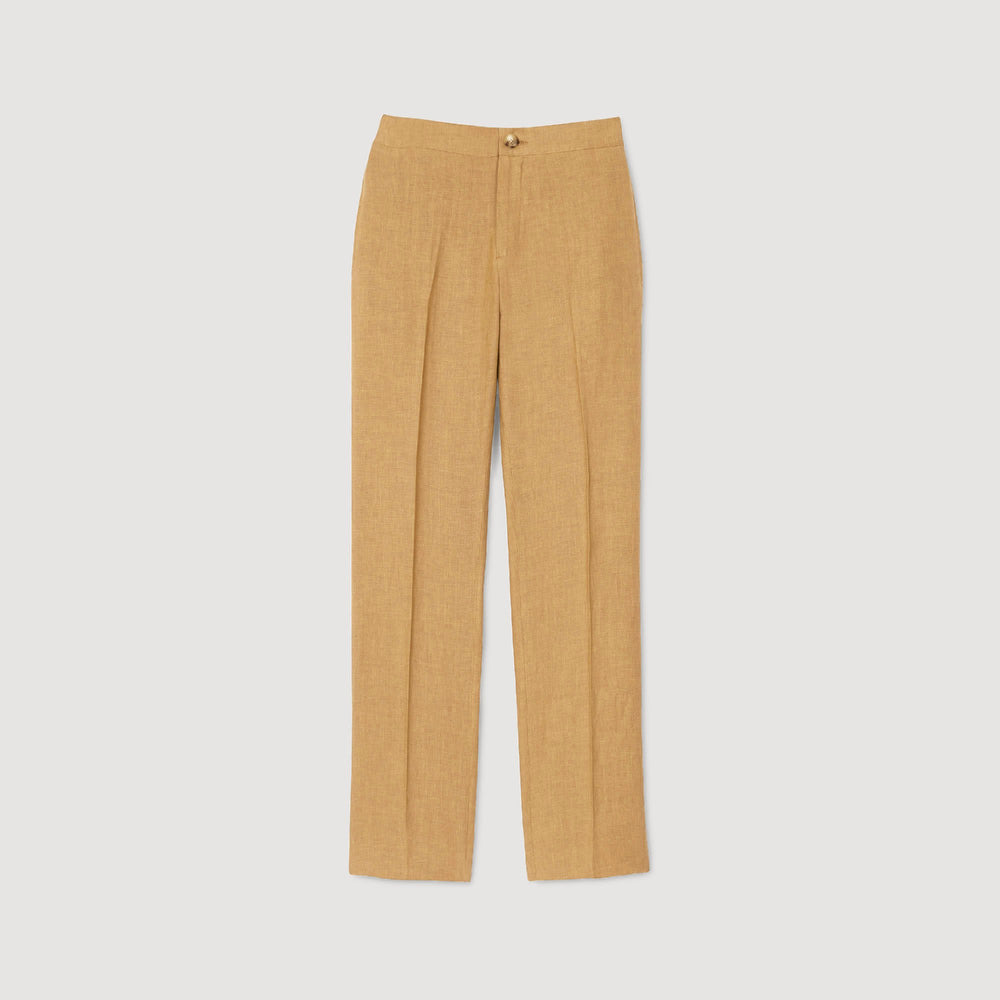 Sandro / Linen trousers Dark Sand