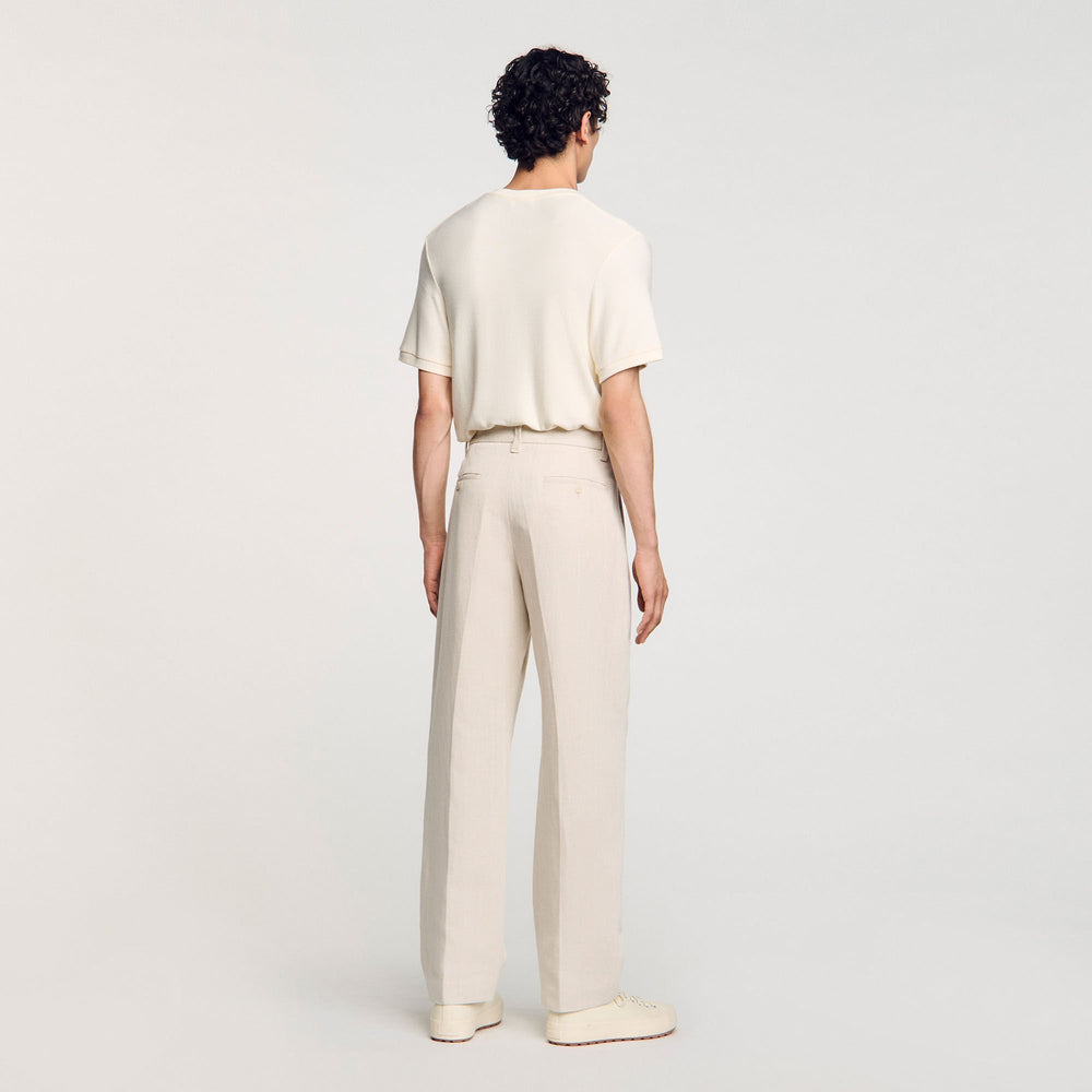 Sandro / Wide-leg trousers with creases Oats