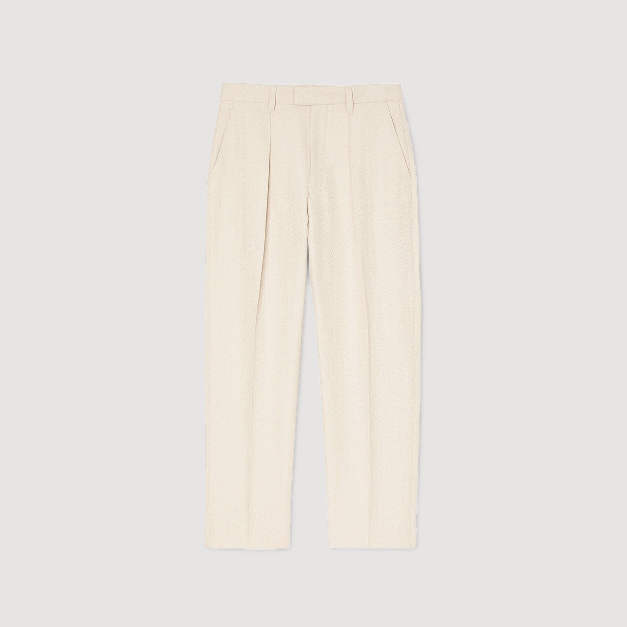 Sandro / Wide-leg trousers with creases Oats
