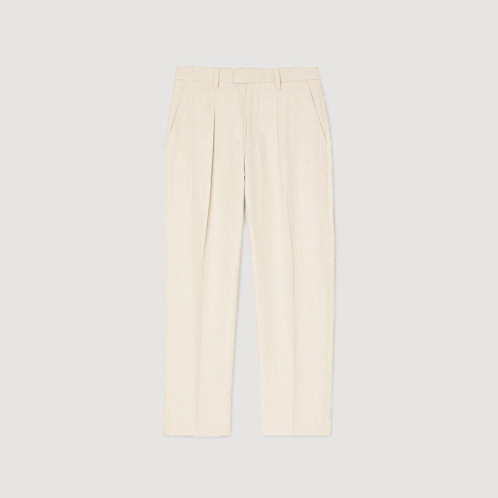 Sandro / Wide-leg trousers with creases Oats