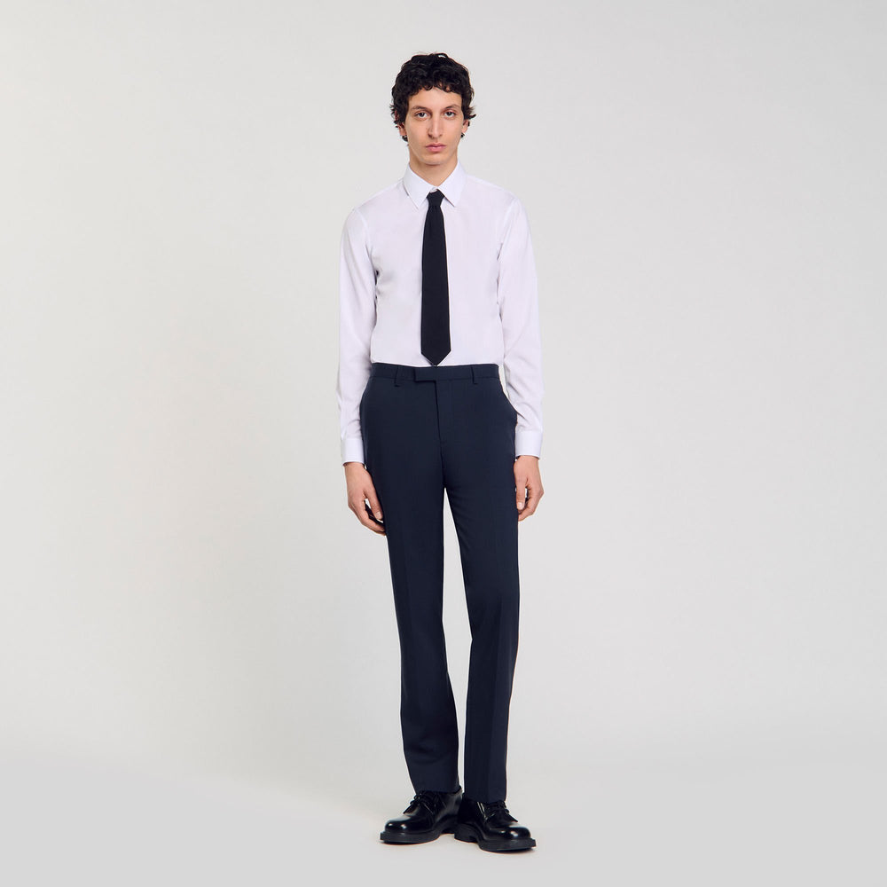 Sandro / Wool suit trousers Midnight Blue
