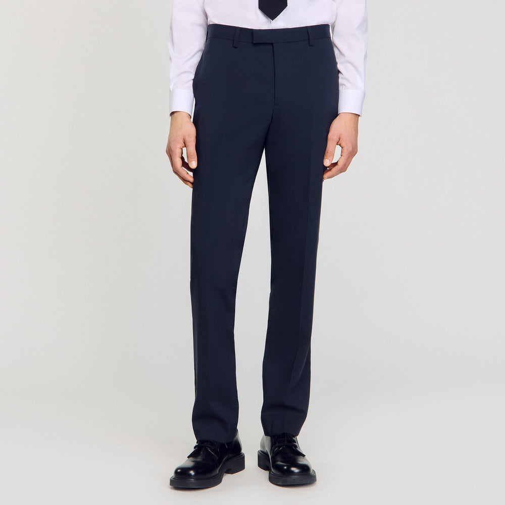 Sandro / Wool suit trousers Midnight Blue