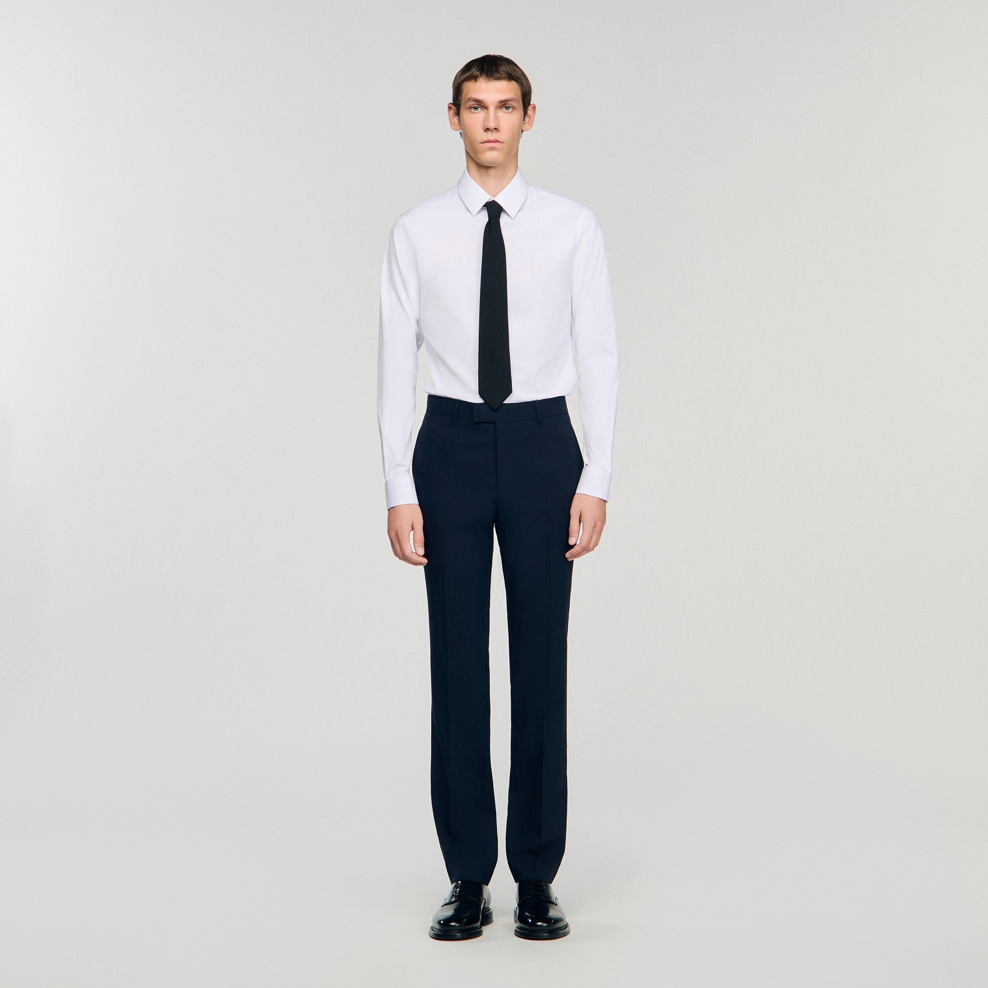 Sandro / Wool suit trousers Navy Blue