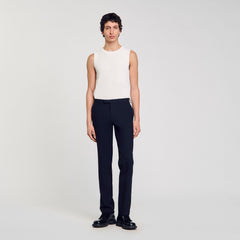 Sandro / Wool suit trousers Navy Blue