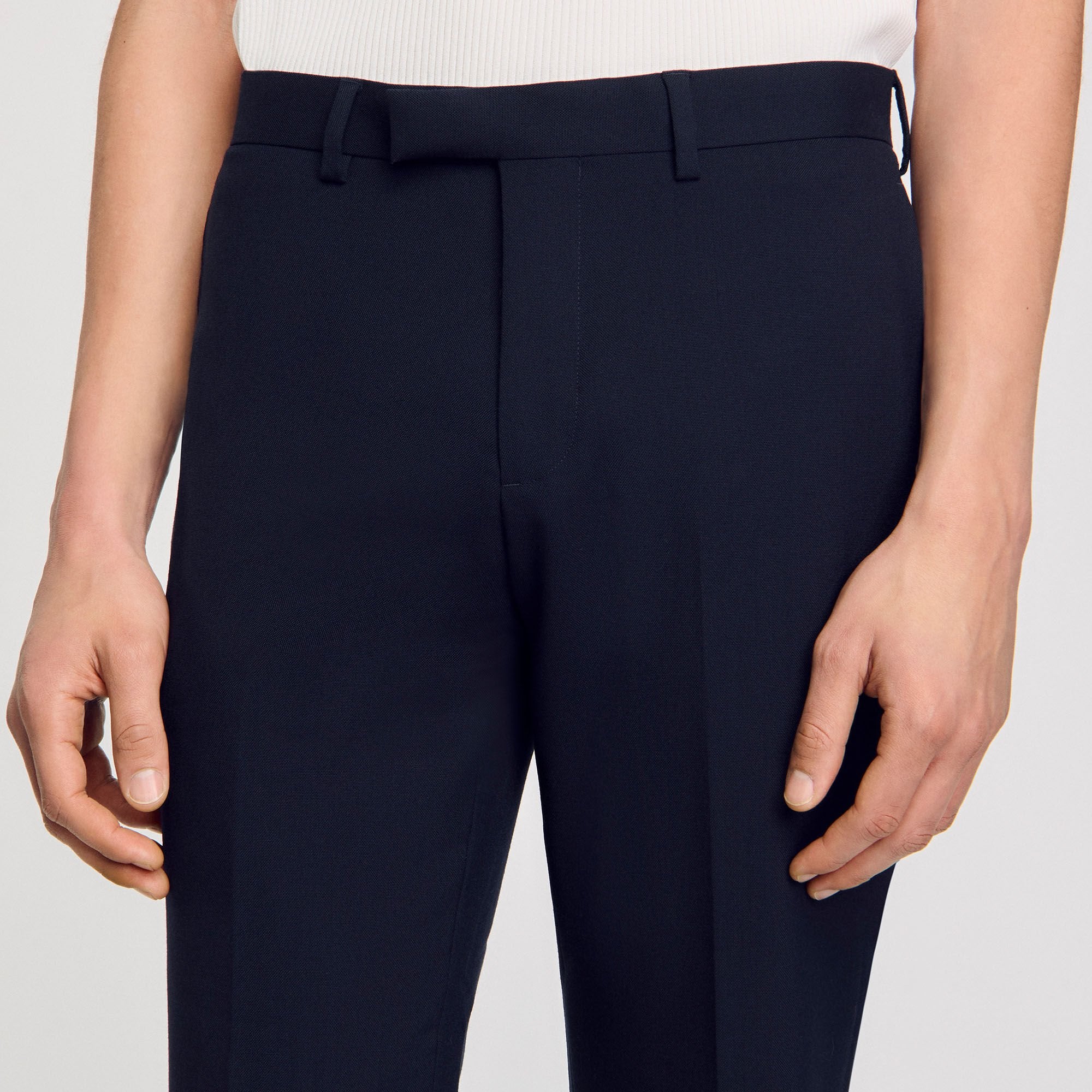Sandro / Wool suit trousers Navy Blue
