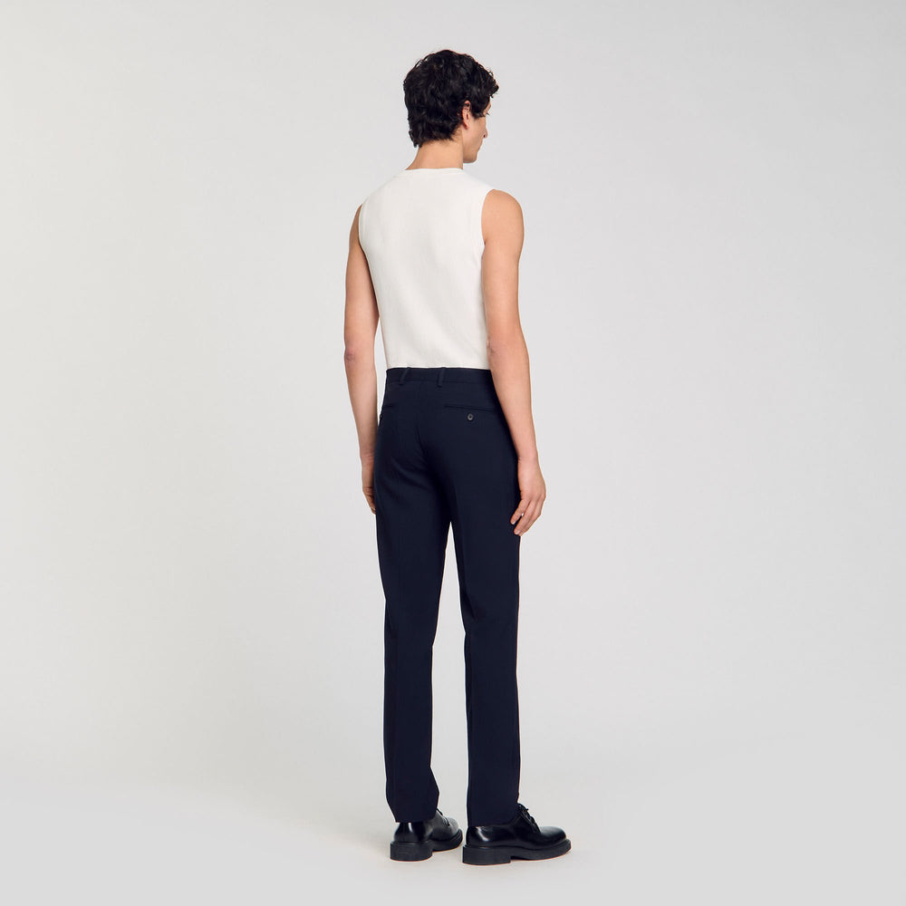 Sandro / Wool suit trousers Navy Blue
