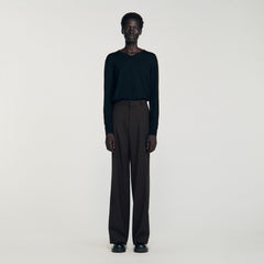 Sandro / Wool suit trousers Chocolate