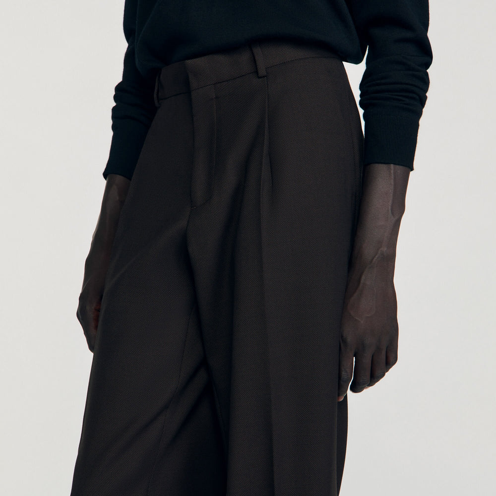 Sandro / Wool suit trousers Chocolate