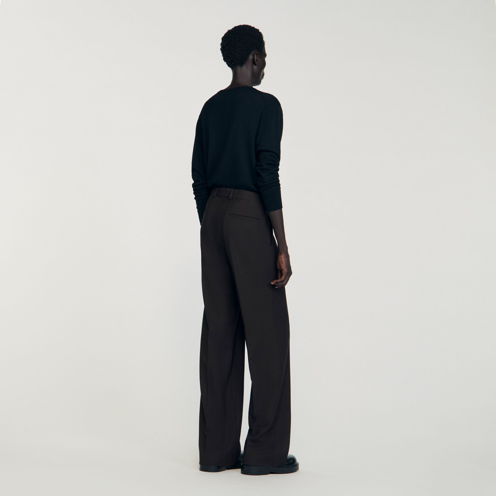 Sandro / Wool suit trousers Chocolate