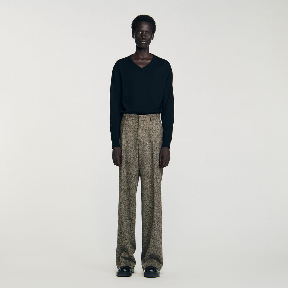 Sandro / Wide-leg suit trousers String Chine