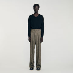 Sandro / Wide-leg suit trousers String Chine