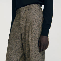 Sandro / Wide-leg suit trousers String Chine