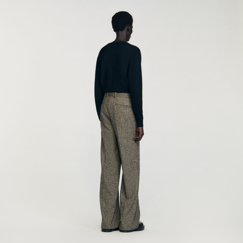 Sandro / Wide-leg suit trousers String Chine
