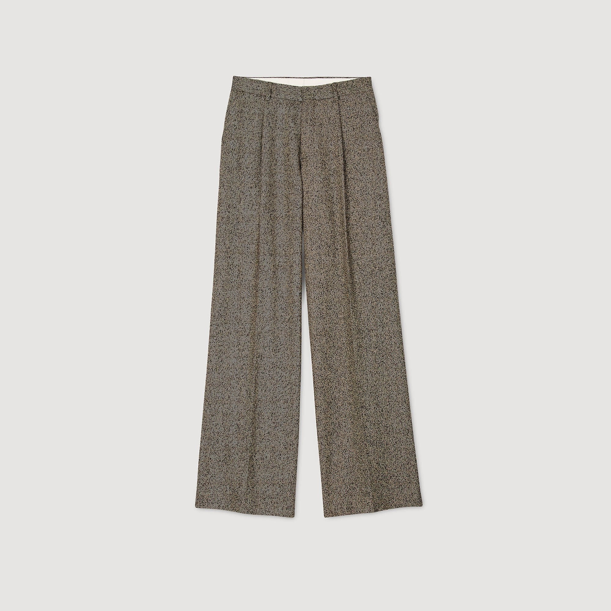 Sandro / Wide-leg suit trousers String Chine