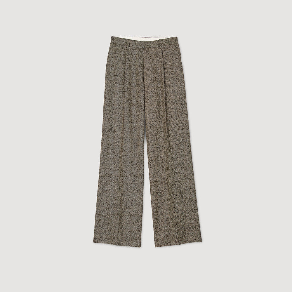 Sandro / Wide-leg suit trousers String Chine