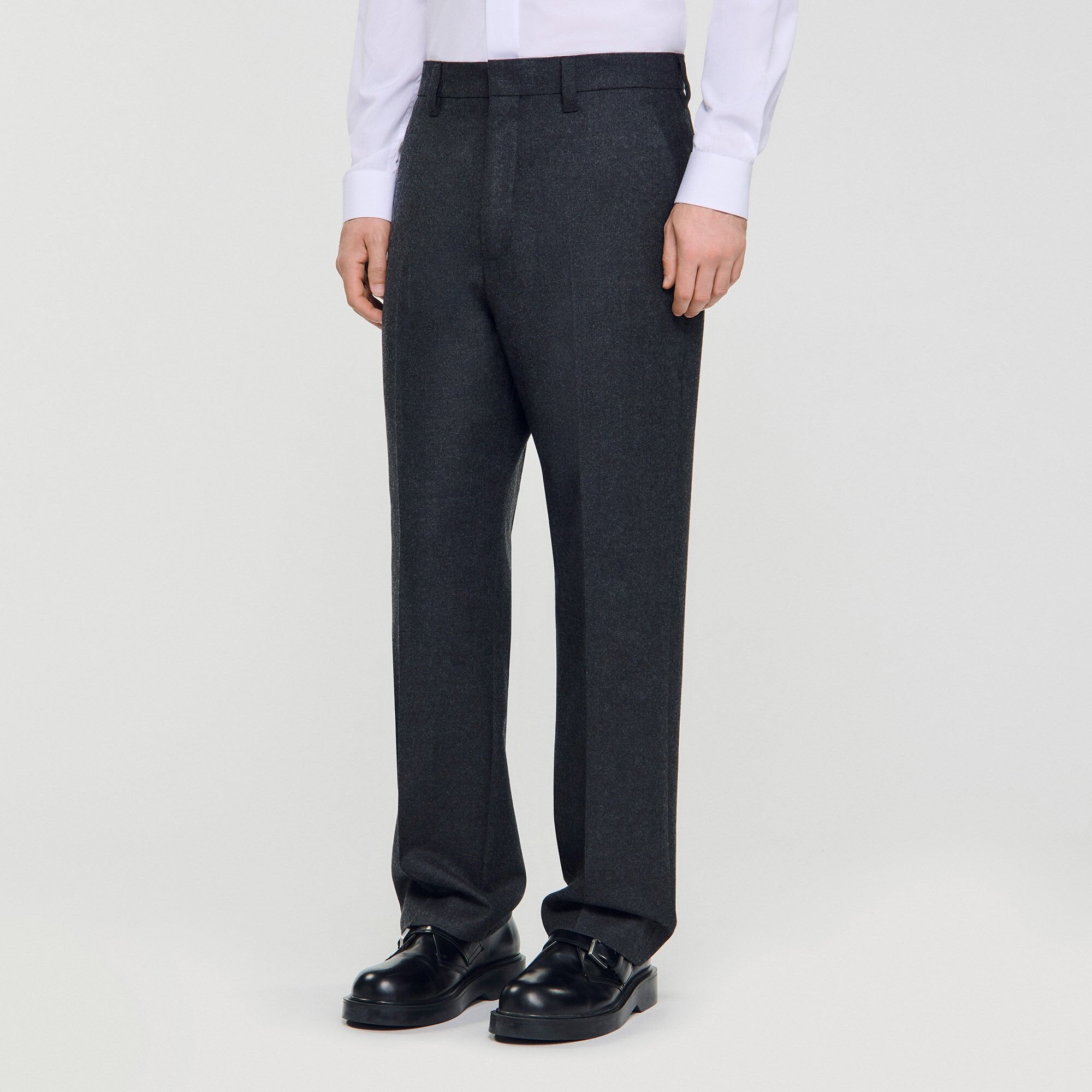 Sandro / Wool suit trousers Heather Charcoal