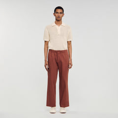 Sandro / Elasticated wide-leg cotton trousers Terra