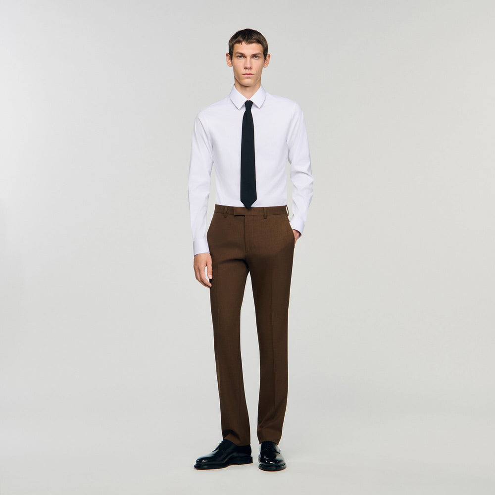 Sandro / Wool trousers Tobacco Brown