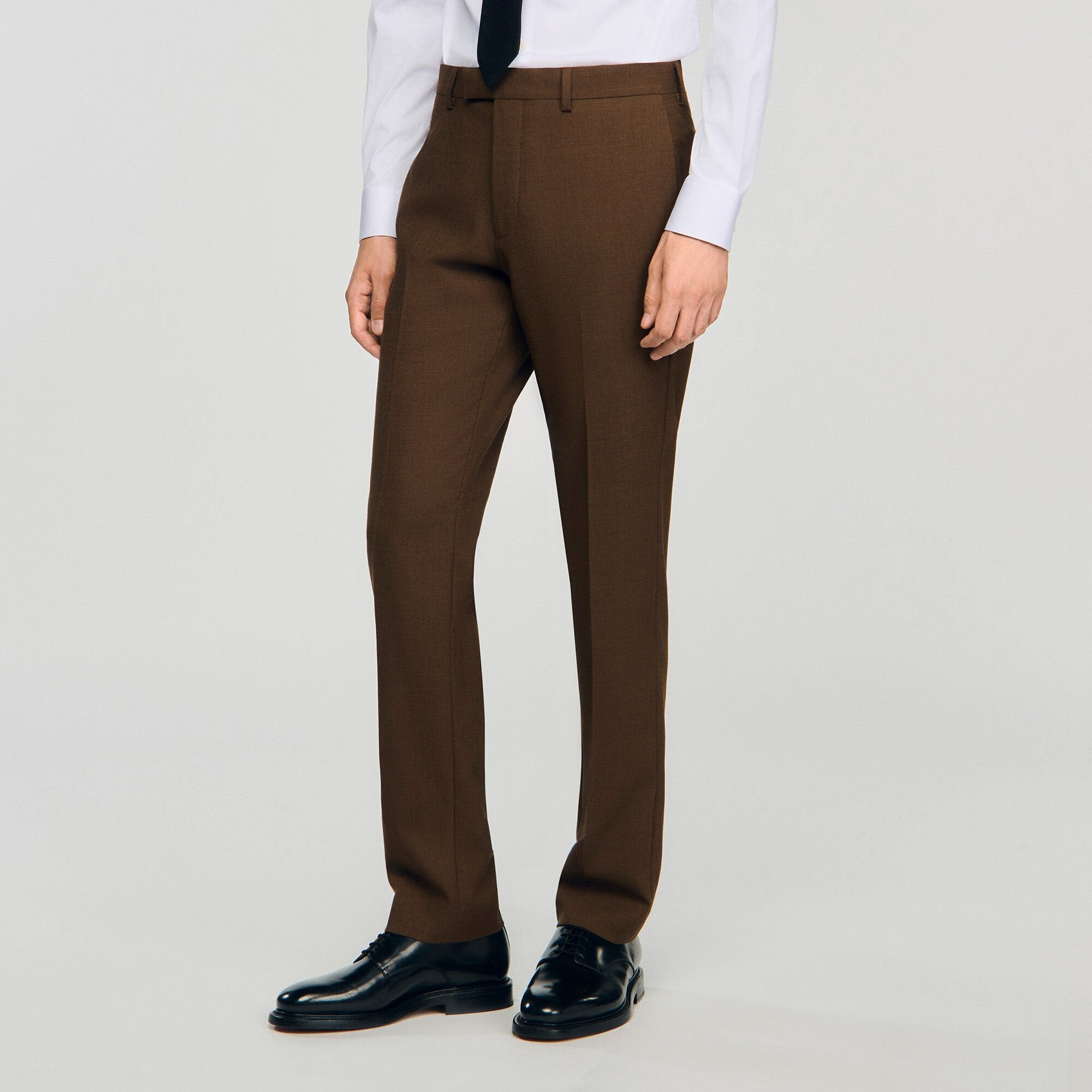 Sandro / Wool trousers Tobacco Brown
