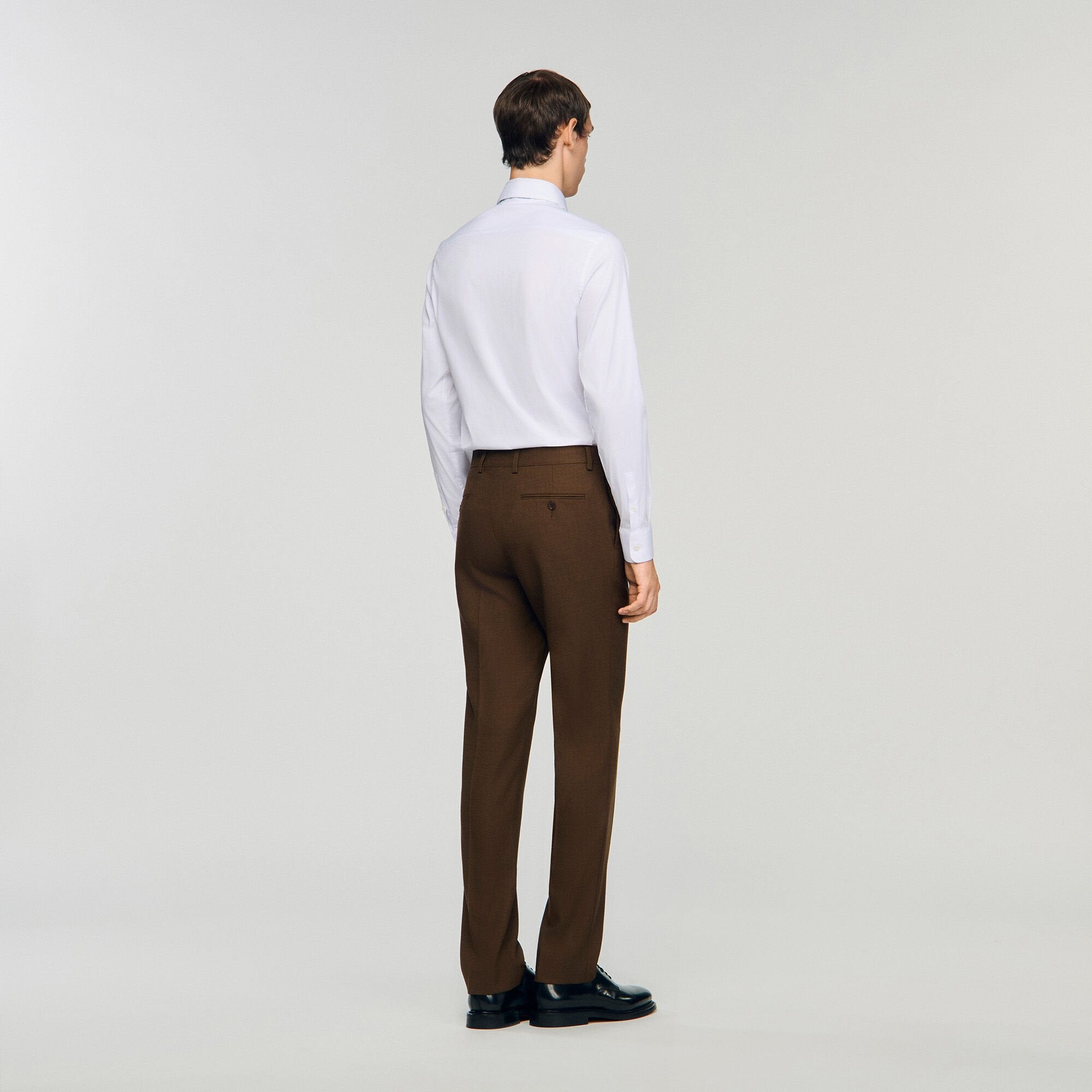 Sandro / Wool trousers Tobacco Brown