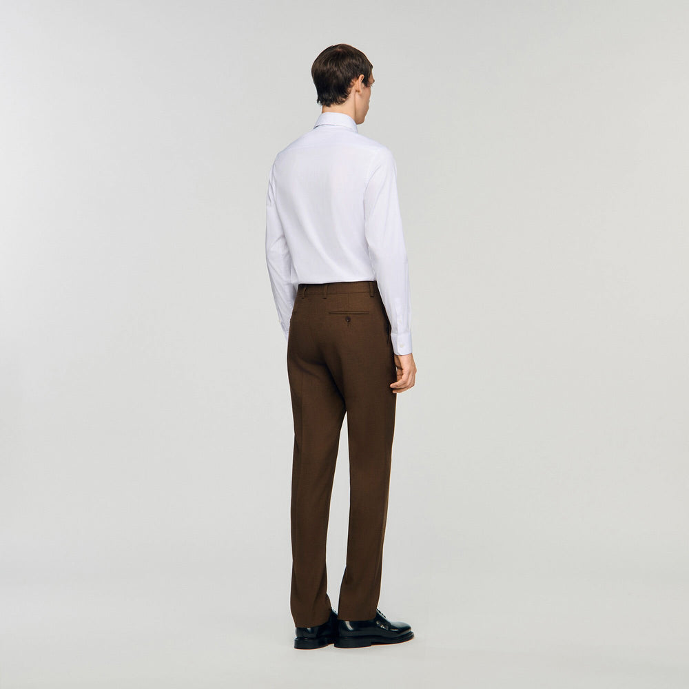 Sandro / Wool trousers Tobacco Brown