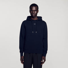 Sandro / Embroidered hoodie Black