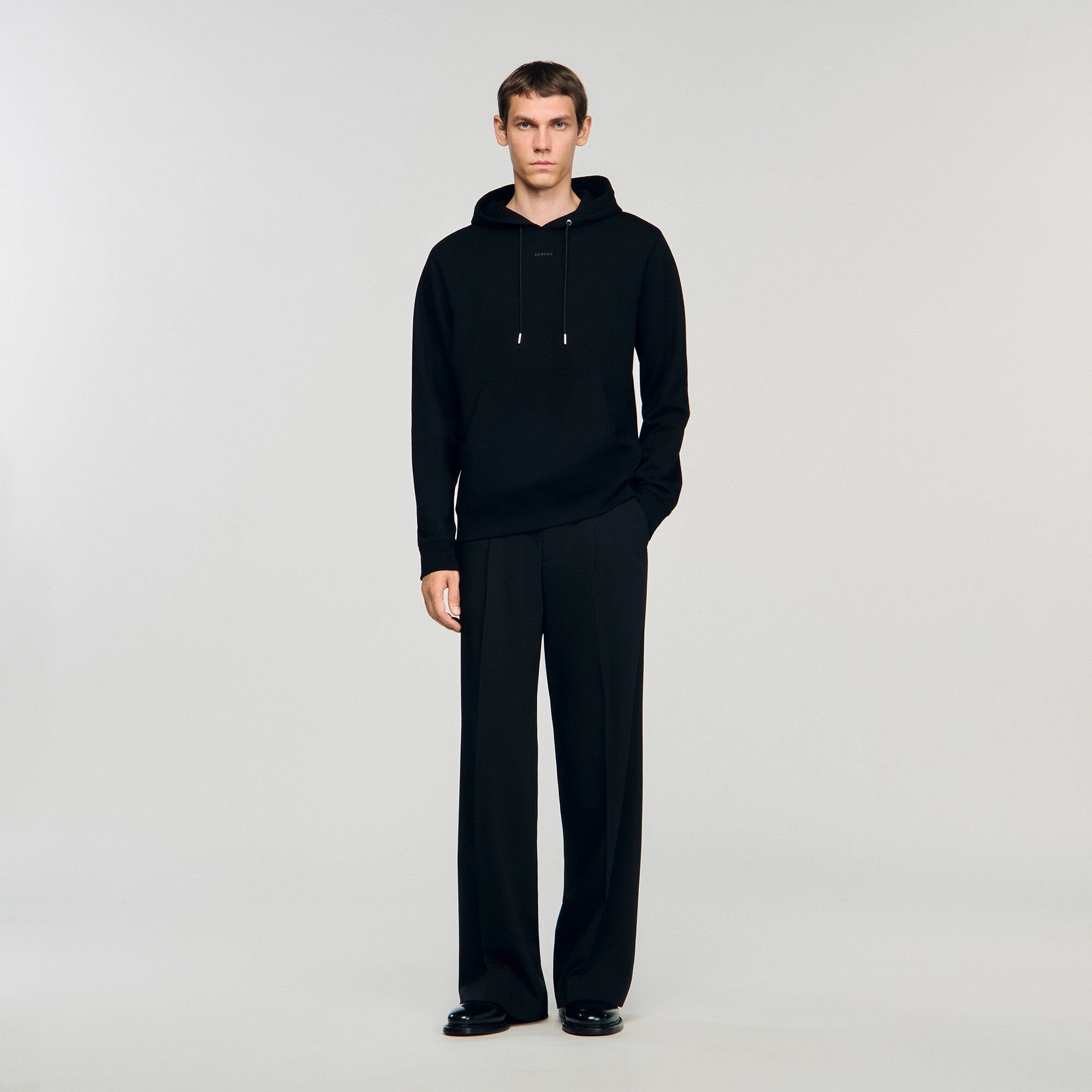 Sandro / Logo hoodie Black