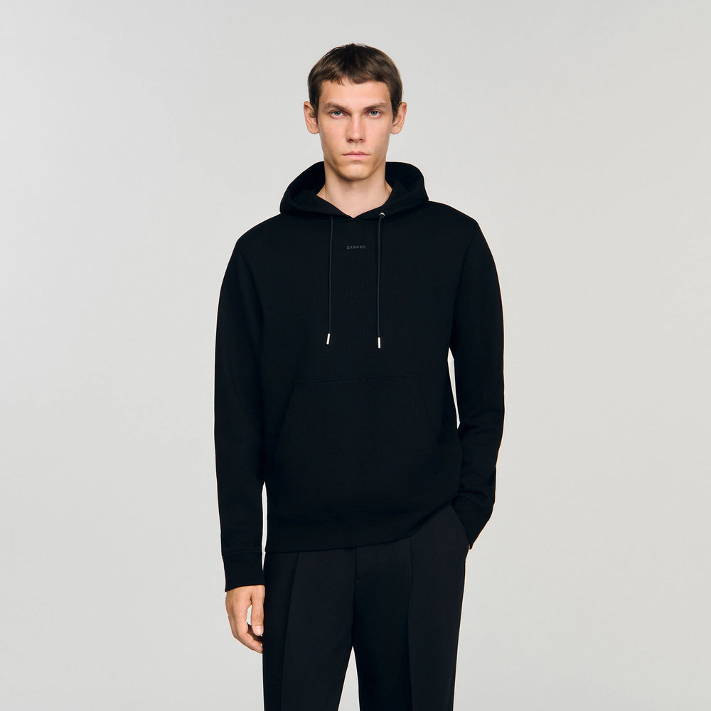 Sandro / Logo hoodie Black