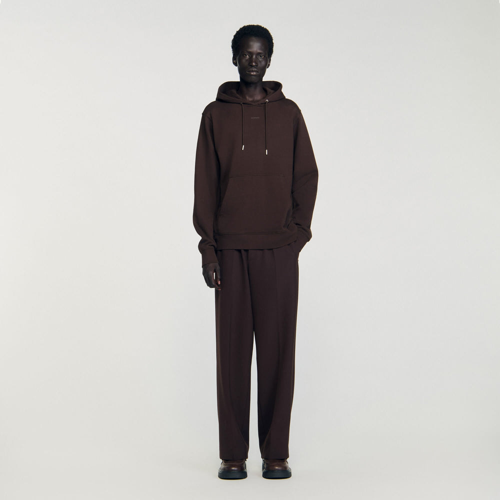 Sandro / Logo hoodie Chocolate