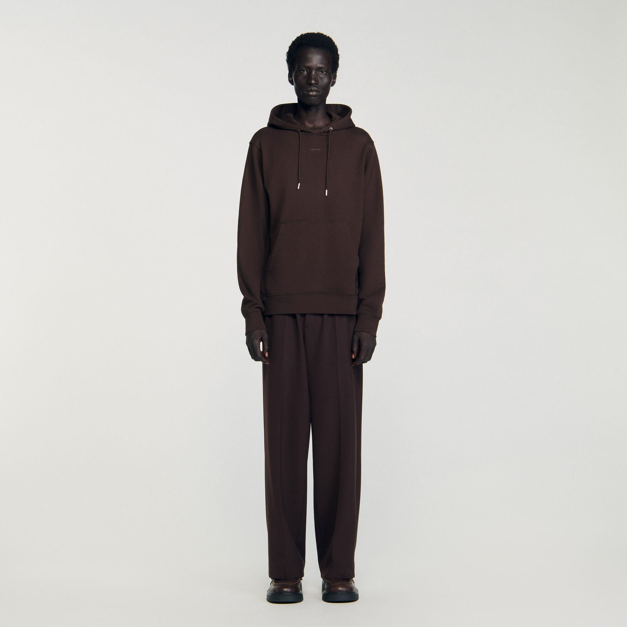 Sandro / Logo hoodie Chocolate