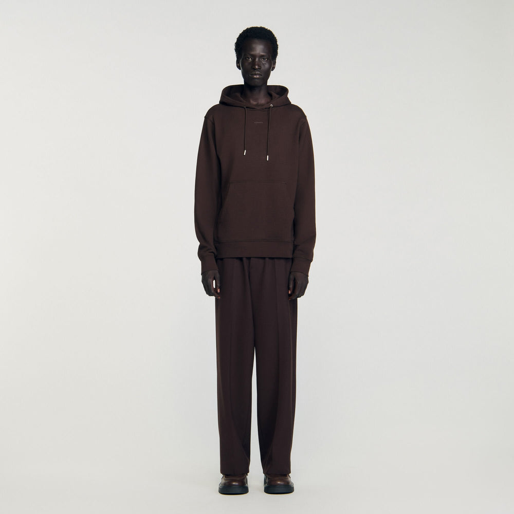 Sandro / Logo hoodie Chocolate