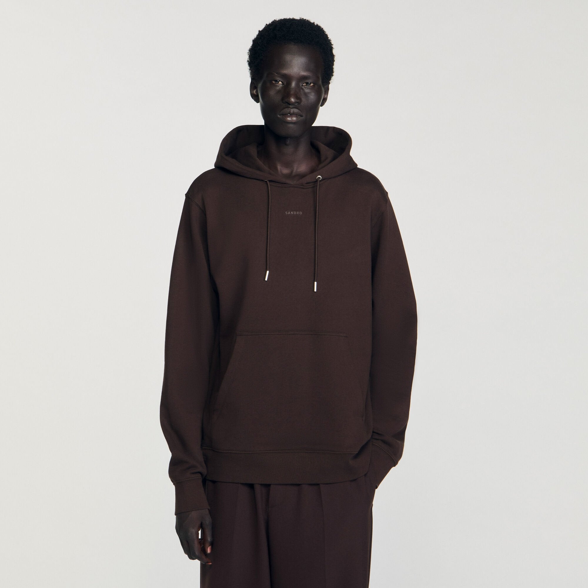 Sandro / Logo hoodie Chocolate