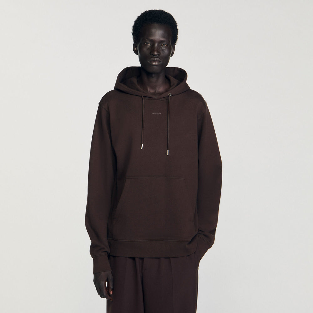 Sandro / Logo hoodie Chocolate