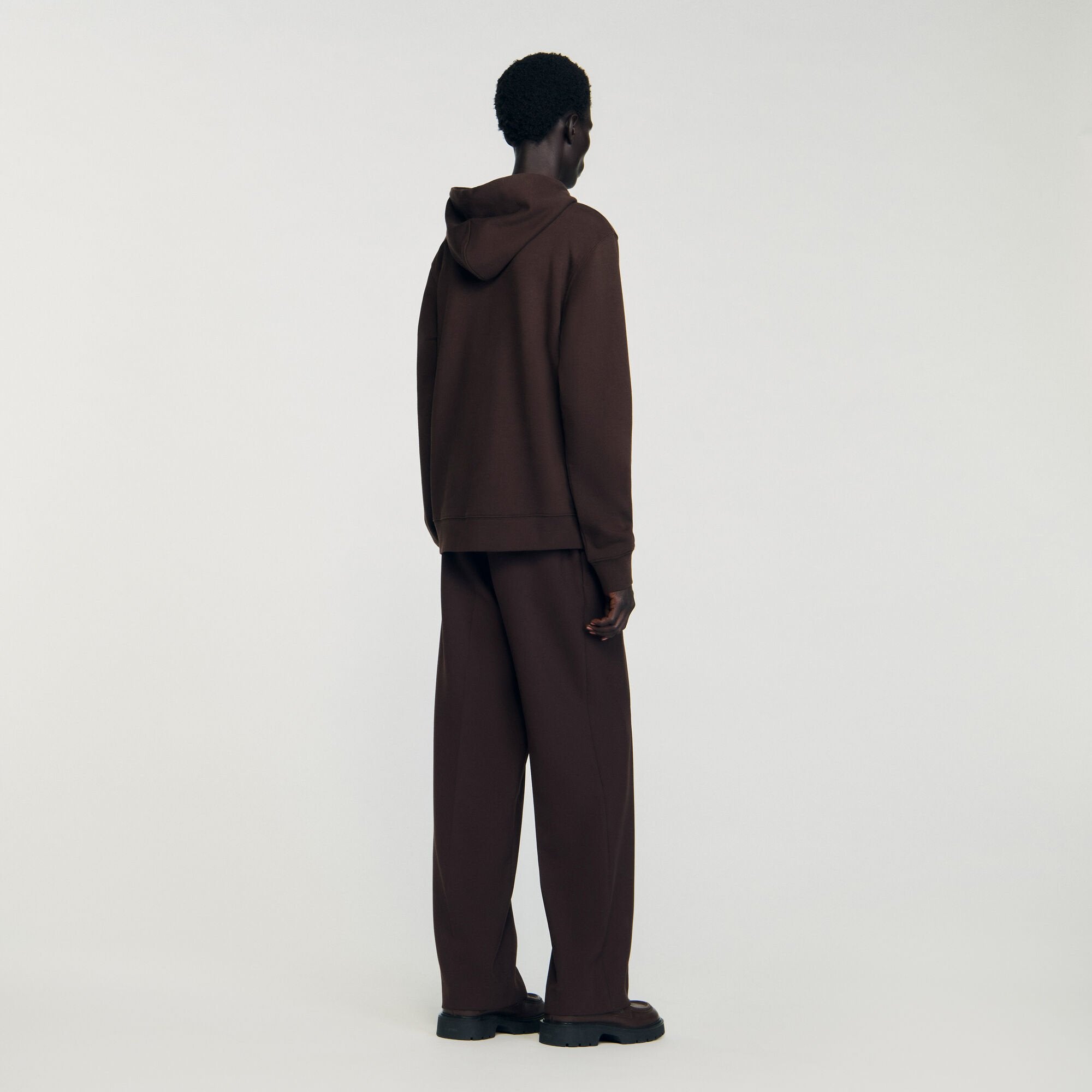 Sandro / Logo hoodie Chocolate