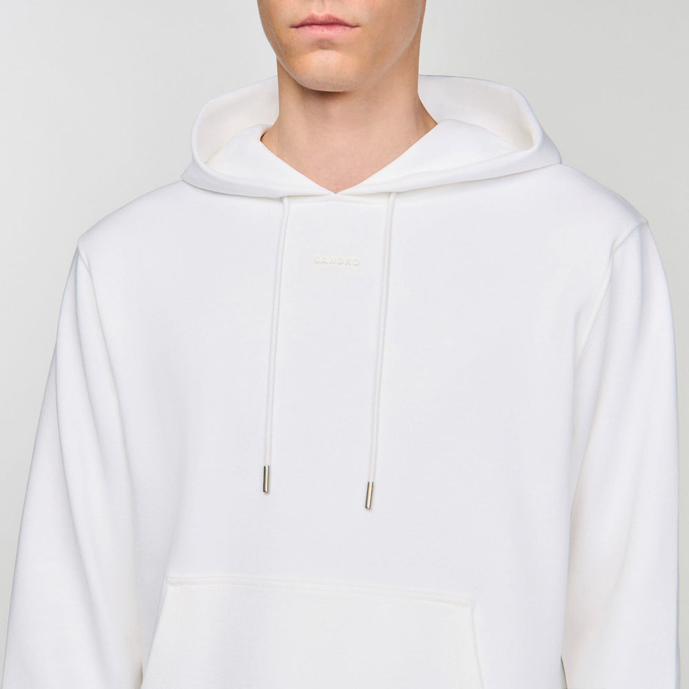Sandro / Logo hoodie Optic White