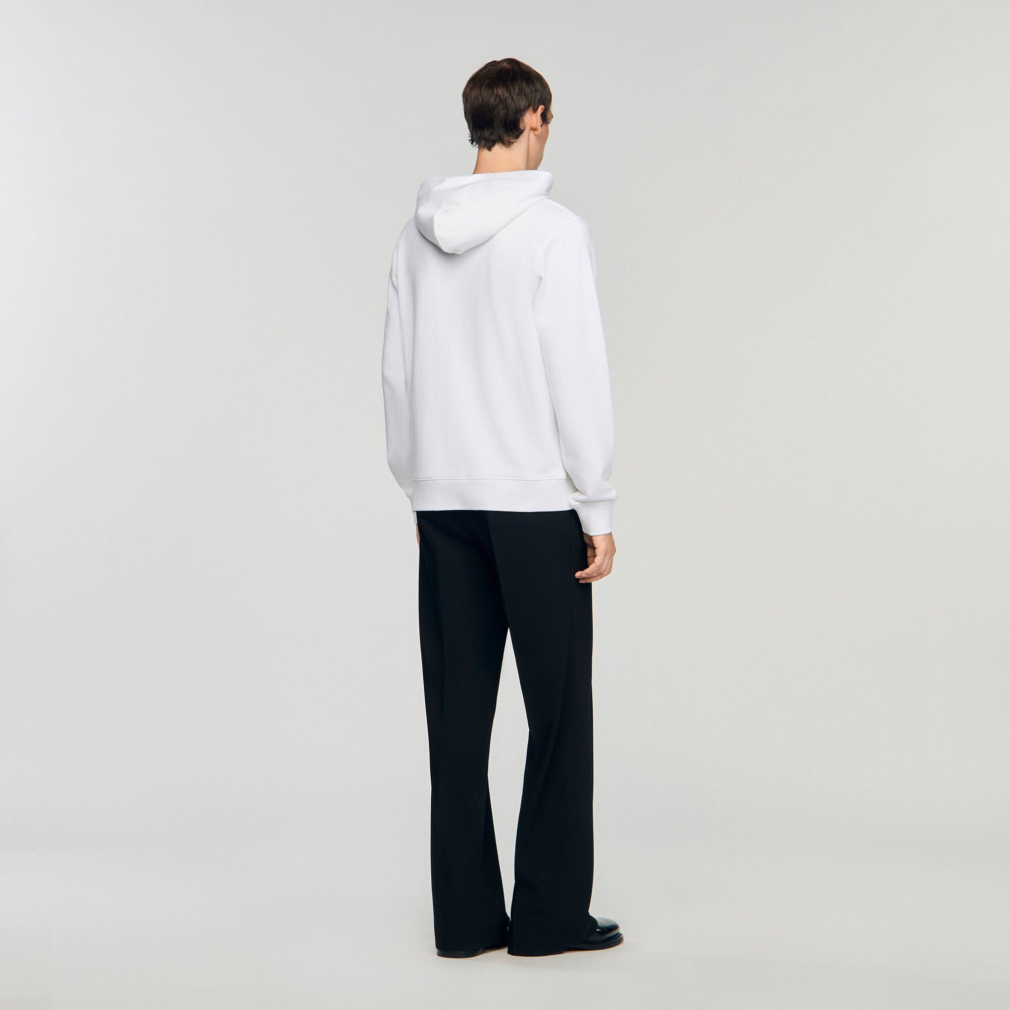 Sandro / Logo hoodie Optic White