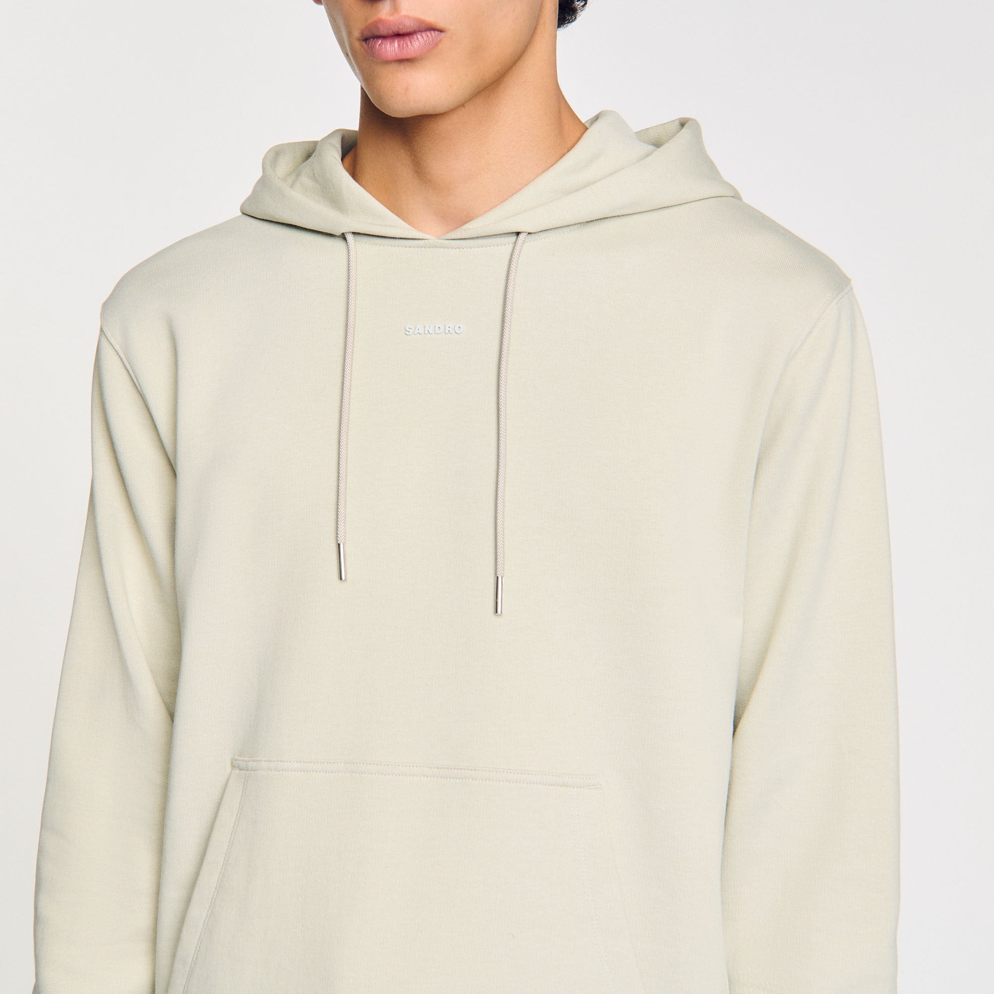 Sandro / Logo hoodie Light Kaki.
